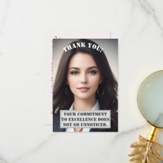 パーソナライズされたサンキューカード: Excellence Recognized サンキューカード