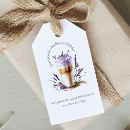 パーソナライズされたサンキューコーヒーラテ誕生日 ギフトタグ