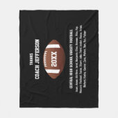 パーソナライズされたサンキューサッカーコーチカスタム フリースブランケット (正面)