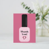 パーソナライズされたサンキューピモダンンク爪、 ネイルポーランド ポストカード (スタンド正面)