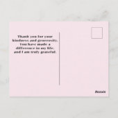 パーソナライズされたサンキューピモダンンク爪、 ネイルポーランド ポストカード (裏面)