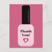 パーソナライズされたサンキューピモダンンク爪、 ネイルポーランド ポストカード (正面)