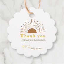 パーソナライズされたサンキューベイビーシャワーレトロサン