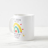 パーソナライズされたサンキュー先生 コーヒーマグカップ (正面左)