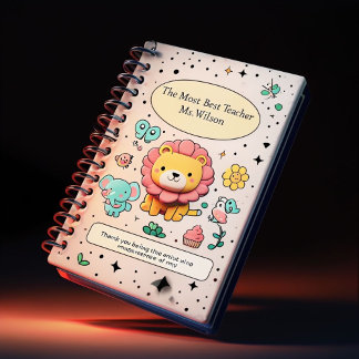 パーソナライズされたサンキュー先生 ノートブック