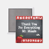 パーソナライズされたサンキュー先生 マグネット (正面/裏面)