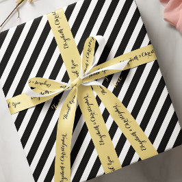 パーソナライズされたサンキュー新郎新婦結婚式の引き出物 サテンリボン