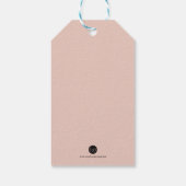 パーソナライズされたサンキュー結婚式の引き出物ラベル ギフトタグ (裏面)