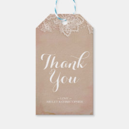 パーソナライズされたサンキュー結婚式の引き出物ラベル ギフトタグ