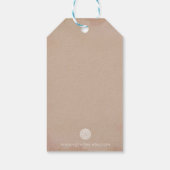 パーソナライズされたサンキュー結婚式の引き出物ラベル ギフトタグ (裏面)