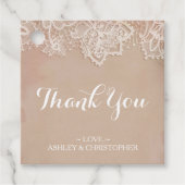 パーソナライズされたサンキュー結婚式の引き出物ラベル フェイバータグ (正面)