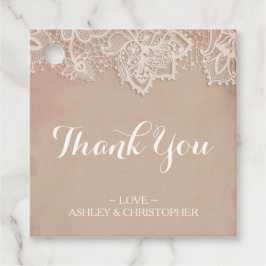 パーソナライズされたサンキュー結婚式の引き出物ラベル フェイバータグ