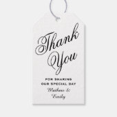 パーソナライズされたサンキュー結婚式の引き出物 ギフトタグ (正面)