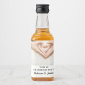 パーソナライズされたサンキュー結婚式の引き出物 リキュールボトルラベル (正面)