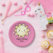 パーソナライズされたサンシャインハッピーバースデー紙プレート ペーパープレート (パーティー)