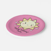 パーソナライズされたサンシャインハッピーバースデー紙プレート ペーパープレート (アングル)