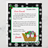 パーソナライズされたサンタからの子ども向け手紙 (正面/裏面)