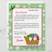 パーソナライズされたサンタからの子ども向け手紙 (正面/裏面)