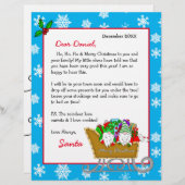 パーソナライズされたサンタからの子ども向け手紙 (正面/裏面)
