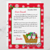 パーソナライズされたサンタからの子ども向け手紙 (正面/裏面)