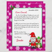 パーソナライズされたサンタからの子ども向け手紙 (正面/裏面)