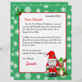 パーソナライズされたサンタからの子ども向け手紙 (正面/裏面)