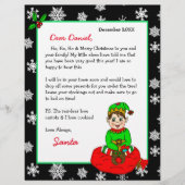 パーソナライズされたサンタからの子ども向け手紙 (正面)