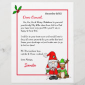 パーソナライズされたサンタからの子ども向け手紙 (正面)