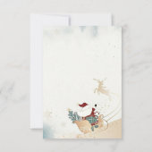 パーソナライズされたサンタからの子ども向け手紙 招待状 (裏面)