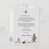 パーソナライズされたサンタからの子ども向け手紙 招待状 (正面/裏面)