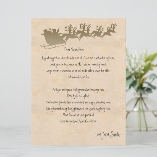 パーソナライズされたサンタからの手紙 シーズンカード (スタンド正面)