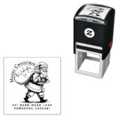 パーソナライズされたサンタのサック差出人住所 セルフインキングスタンプ (インサイチュ)