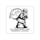 パーソナライズされたサンタのサック差出人住所 ラバースタンプ (インプリント)