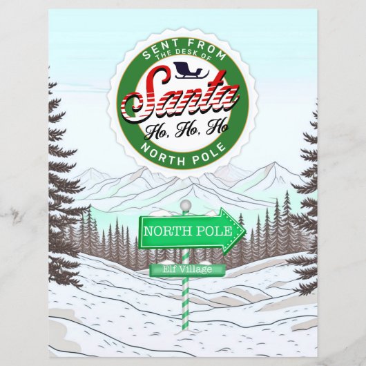 パーソナライズされたサンタクロースからの子ども向け手紙 (裏面)