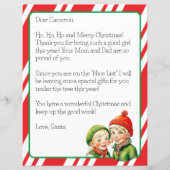 パーソナライズされたサンタクロースからの子ども向け手紙 (正面)