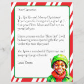 パーソナライズされたサンタクロースからの子ども向け手紙 (正面)