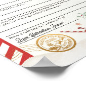 パーソナライズされたサンタクロースへの北極の公式書簡 ポスター (角)