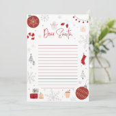 パーソナライズされたサンタクロースへの北極の公式書簡 招待状 (スタンド正面)