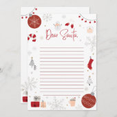 パーソナライズされたサンタクロースへの北極の公式書簡 招待状 (正面/裏面)
