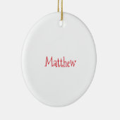 パーソナライズされたサンタクロース信じ星 セラミックオーナメント (右)