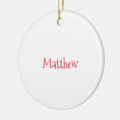 パーソナライズされたサンタクロース信じ星 セラミックオーナメント (左)