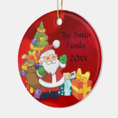 パーソナライズされたサンタツリーギフトクリスマスオーナメント セラミックオーナメント (左)
