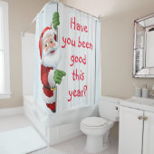 パーソナライズされたサンタ・イン・ザ・スノー シャワーカーテン (インサイチュ)