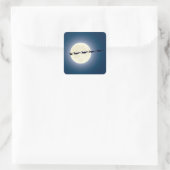 パーソナライズされたサンタF-16ジェット軍隊クリスマス スクエアシール (バッグ)