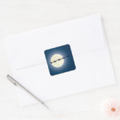 パーソナライズされたサンタF-16ジェット軍隊クリスマス スクエアシール (封筒)