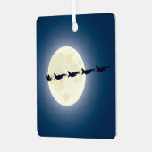 パーソナライズされたサンタF-16ジェット軍隊クリスマス メタルオーナメント (正面左)