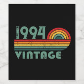 パーソナライズされたサード・サーティ ヴィンテージ 30歳の誕生日パーティー ワインラベル (シングルラベル)