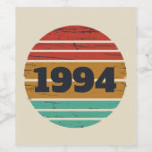 パーソナライズされたサード 30歳の誕生日パーティー ワインラベル (シングルラベル)