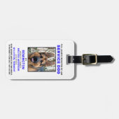 パーソナライズされたサービスドッグ写真IDバッジ ラゲッジタグ (正面横)