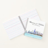 パーソナライズされたシカゴスカイラインゲストブック ノートブック (内部)